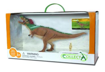GEFIEDERTER T-REX, brüllend, mit bewegl. Kiefer, 1:40 DELUXE, WINDOW BOX