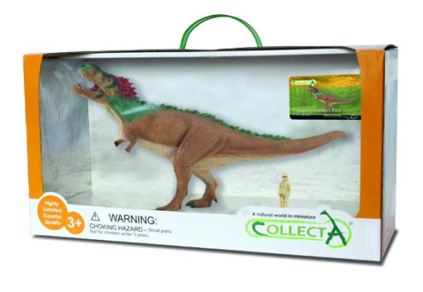 GEFIEDERTER T-REX, brüllend, mit bewegl. Kiefer, 1:40 DELUXE, WINDOW BOX