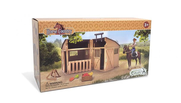 REITERIN & ZUBEHÖR MIT PFERDE- UND STALL BOX-SET