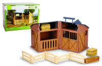 PFERDESTALL SPIELSET MIT ZUBEHÖR im Geschenkkarton
