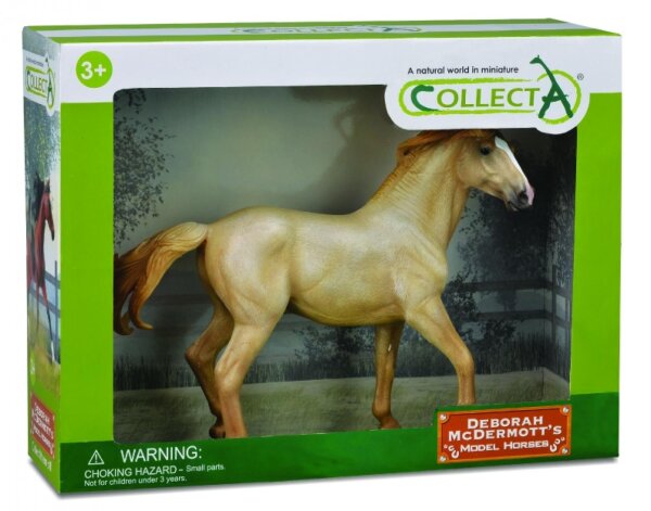MUSTANG HENGST HELL PALOMINO 1:12 DELUXE, WINDOW BOX