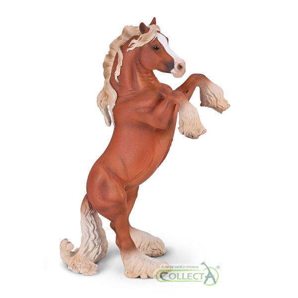 Gypsy Vanner Stute steigend, Fuchs - Deluxe Maßstab 1:12